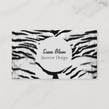 Tarjeta profesional Faux Animal Stripe