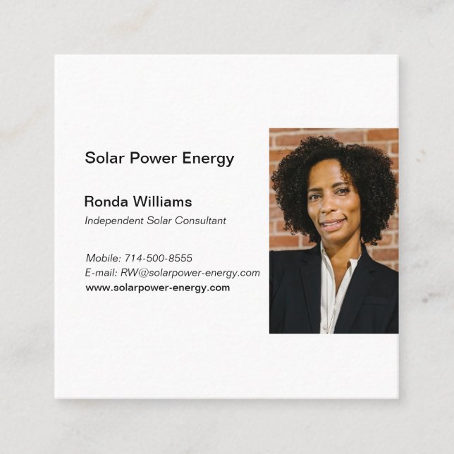 Tarjeta profesional HeadShot (Anverso)