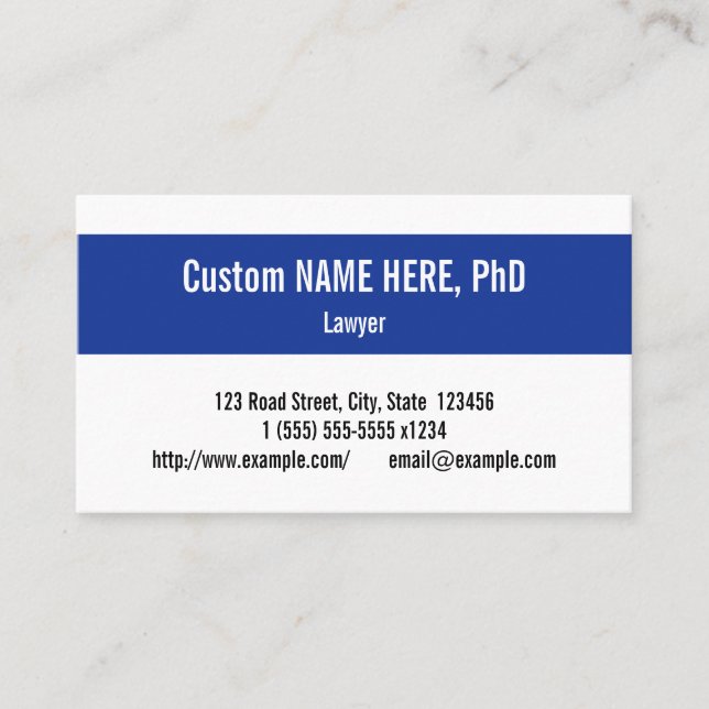 Tarjeta profesional humilde y sencilla (Anverso)