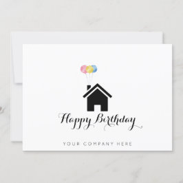 Tarjeta Profesional Inmobiliaria Feliz Cumpleaños Realtor