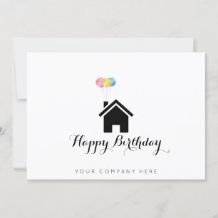 Tarjeta Profesional Inmobiliaria Feliz Cumpleaños Realtor