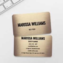 Tarjeta profesional Minimalista de oro blanco