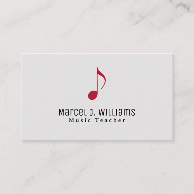 Tarjeta profesional Minimalista para músicos (Anverso)