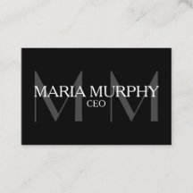 Tarjeta profesional moderna de monograma