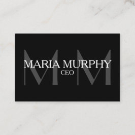 Tarjeta profesional moderna de monograma