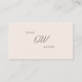 Tarjeta profesional neutral Minimalista