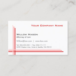 Tarjeta profesional simple con marco blanco