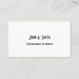 Tarjeta profesional simple - Minimalista