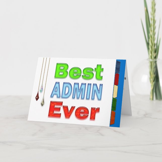 Tarjeta Profesionales administrativos Día mejor administra (Anverso)