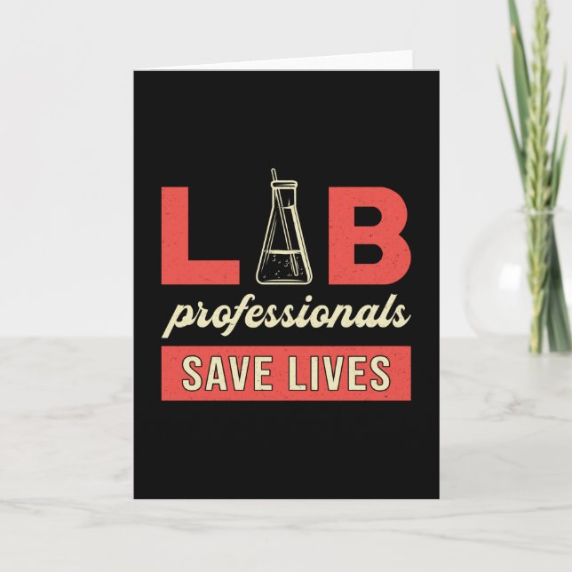 Tarjeta Profesionales de laboratorio salvan vidas de técni (Anverso)