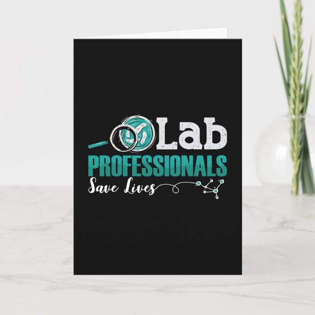 Tarjeta Profesionales de laboratorio salvan vidas de técni (Anverso)