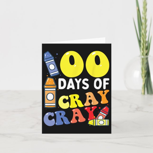 Tarjeta Profesor 100 días de frío en la escuela (Anverso)