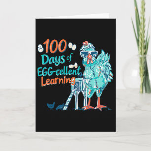 Tarjeta Profesor 100 días Egg-stra más inteligente niños 1