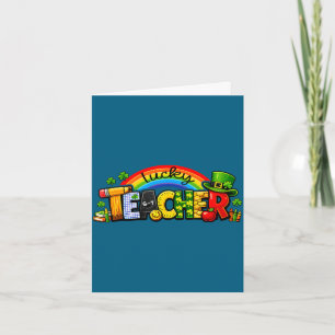 Tarjeta Profesor afortunado 6-7 2026 día de san patricio