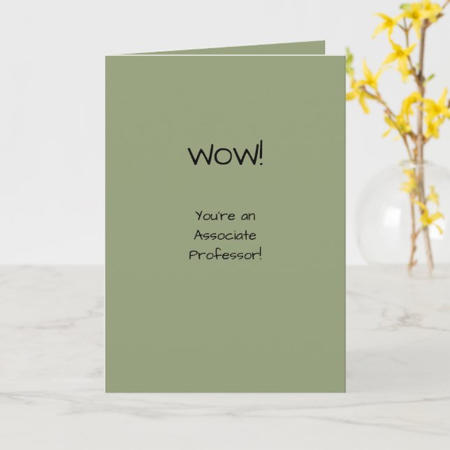Tarjeta Profesor asociado felicitaciones Academia de tenen (flor amarilla)