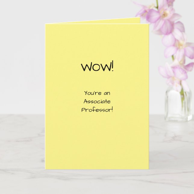 Tarjeta Profesor asociado felicitaciones Academia de tenen (Orquídea)