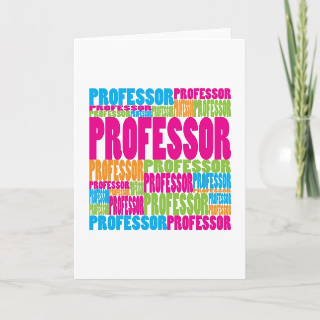 Tarjeta Profesor colorido (Anverso)