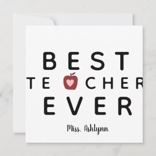 Tarjeta Profesor de Agradecimiento Personalizado
