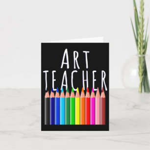 Tarjeta Profesor de arte de vuelta a la escuela regalo de 