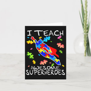 Tarjeta Profesor de autismo Tee I enseña increible