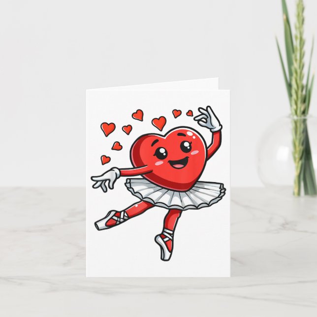 Tarjeta Profesor de ballet Día de San Valentín de ballet d (Anverso)