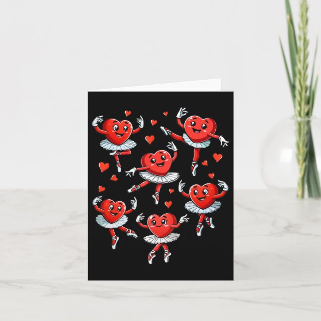 Tarjeta Profesor de ballet Día de San Valentín de ballet d (Anverso)