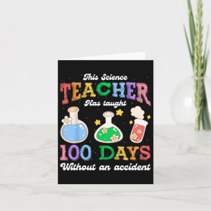 Tarjeta Profesor de Ciencia Enseñó 100 días a estudiantes