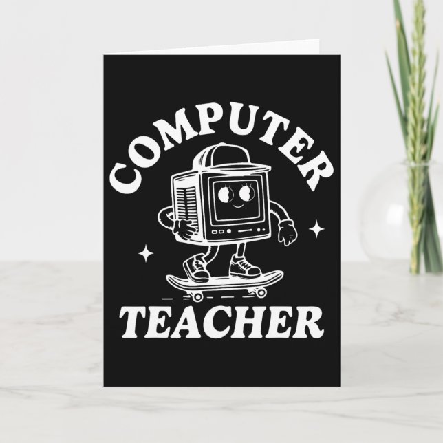 Tarjeta Profesor de computación Skateboarding de computaci (Anverso)