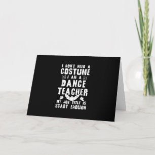 Tarjeta Profesor de danza disfraz gracioso de Halloween