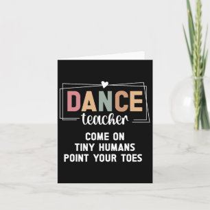 Tarjeta Profesor de danza señala tus dedos instructor de d