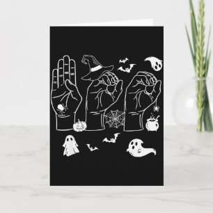Tarjeta Profesor de educación especial de Halloween asusta