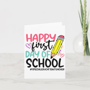 Tarjeta Profesor De Educación Especial Feliz Primer Día De