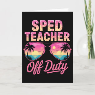 Tarjeta Profesor de educación especial lindo fuera de serv
