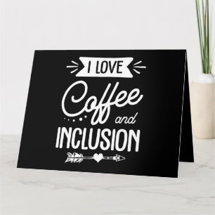 Tarjeta profesor de educación especial me encanta el café