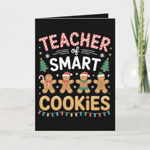 Tarjeta Profesor De Galletas Inteligentes Navidad Pan De J