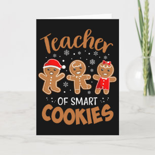 Tarjeta Profesor De Galletas Inteligentes Té De Navidad De
