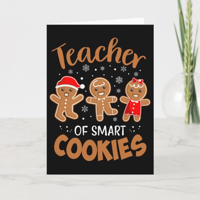 Tarjeta Profesor De Galletas Inteligentes Té De Navidad De (Anverso)