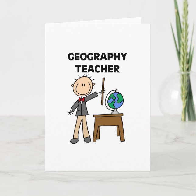 Tarjeta Profesor de Geografía (Anverso)