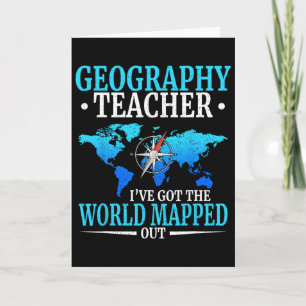 Tarjeta Profesor de Geografía Tengo el Mundo Mapeado