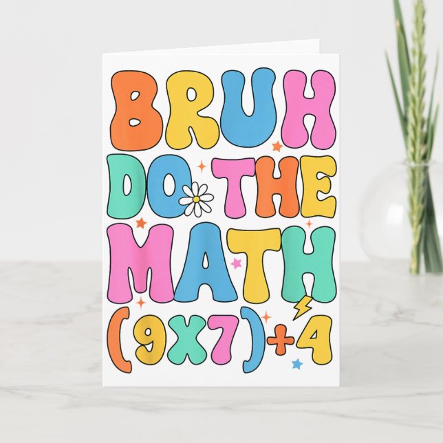 Tarjeta Profesor de Matemáticas 67 Meme Divertido Matemáti (Anverso)