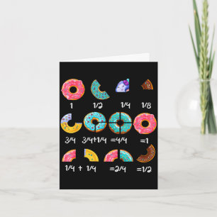 Tarjeta Profesor de matemáticas de fracción de donut de vu