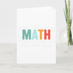 Tarjeta Profesor de matemáticas divertido hace matemáticas