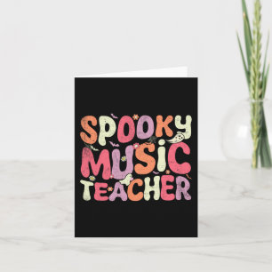 Tarjeta Profesor de Música de Halloween Enseñando Profesor
