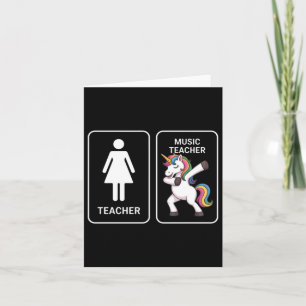 Tarjeta Profesor de Música del Unicornio Divertido