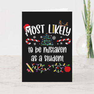 Tarjeta Profesor de Navidad con más probabilidades de ser