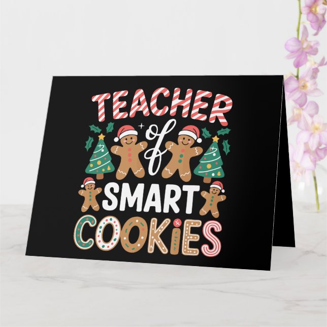 Tarjeta Profesor de Navidad de Galletas de Jengibre Inteli (Orquídea)