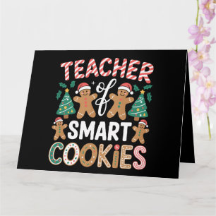 Tarjeta Profesor de Navidad de Galletas de Jengibre Inteli