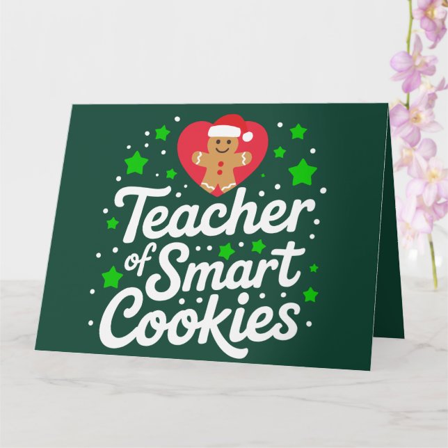 Tarjeta Profesor de Navidad de Galletas Inteligentes Vida  (Orquídea)