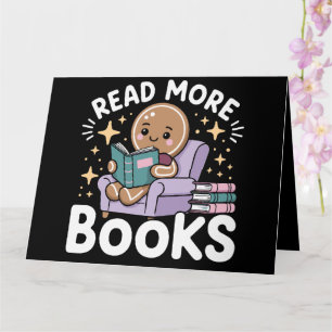 Tarjeta Profesor de Navidad Lee Más Libros Divertido 