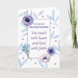 Tarjeta Profesor de religión gracias a día de aprecio de p